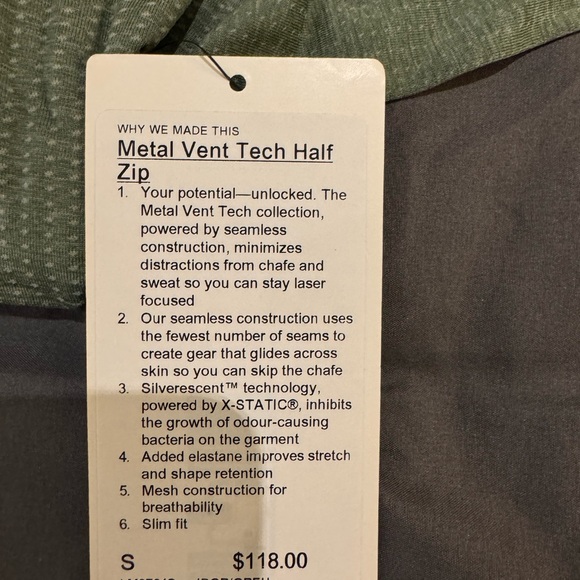 Lulu Lemon unisex sweater tech material - Picture 2 of 2